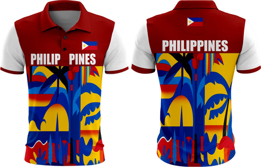SEA GAMES Philippines Polo Shirt (bottons) - Desgin 1