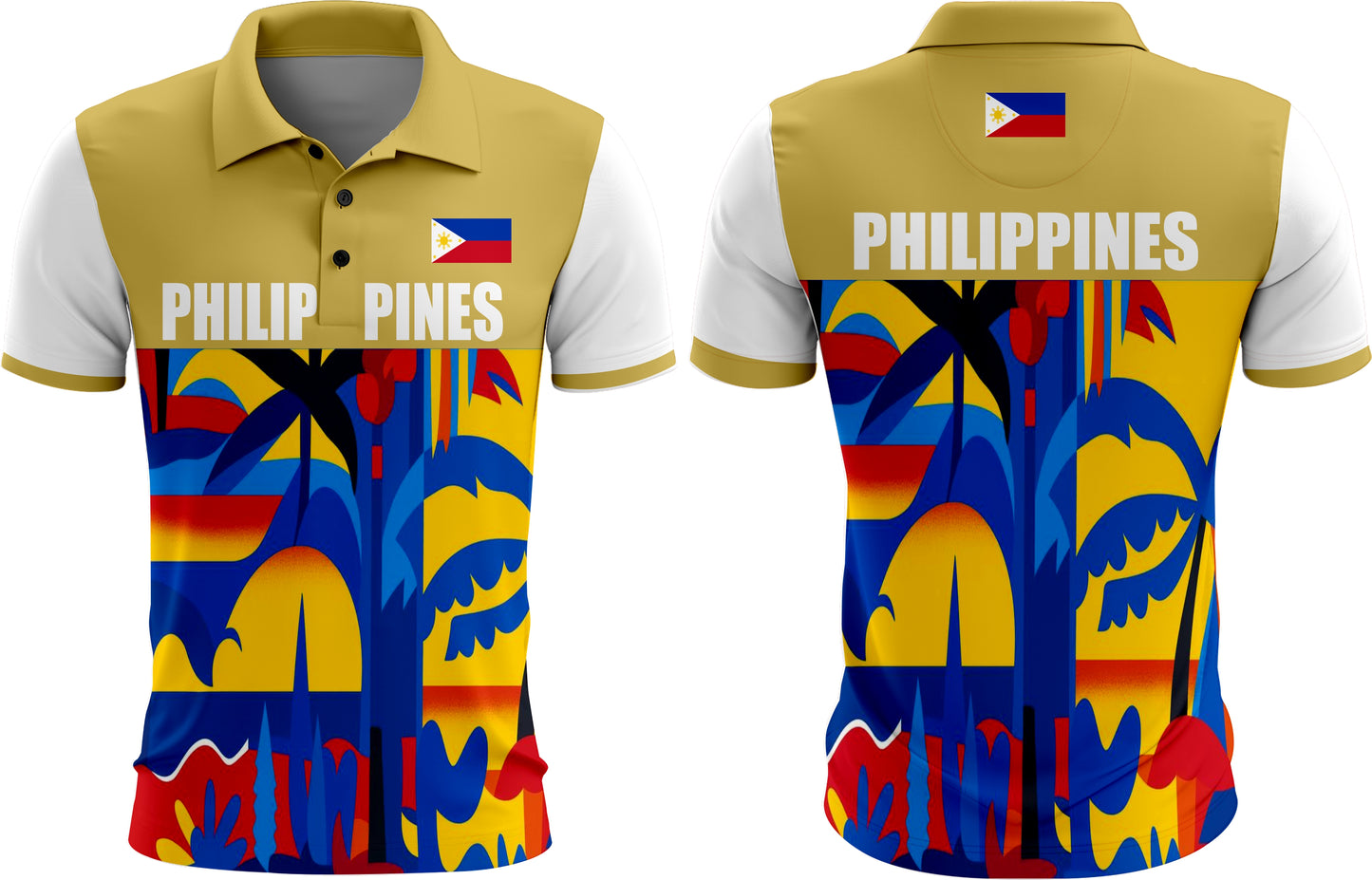 SEA GAMES Philippines Polo Shirt (bottons) - Desgin 1