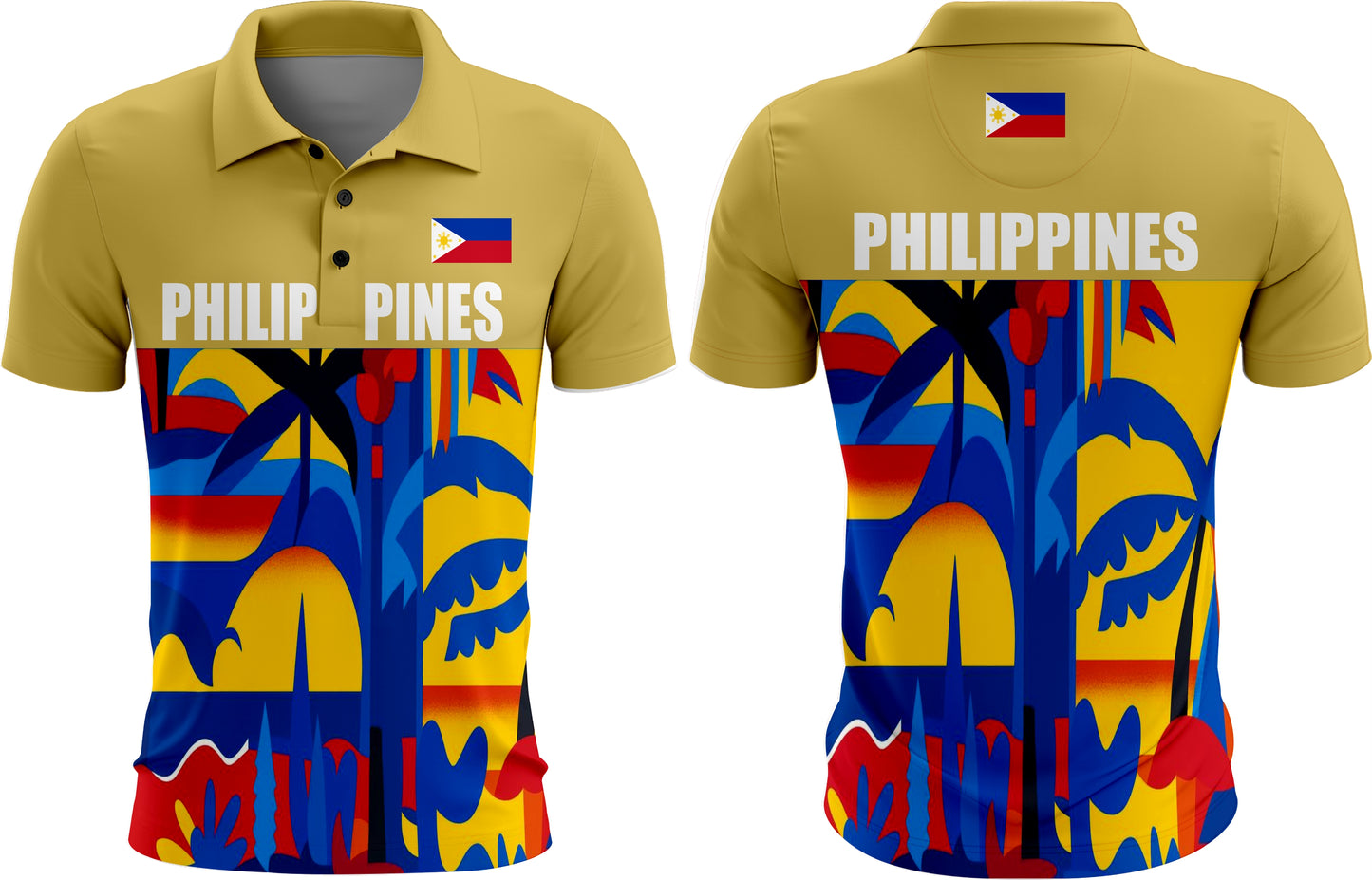 SEA GAMES Philippines Polo Shirt (bottons) - Desgin 2
