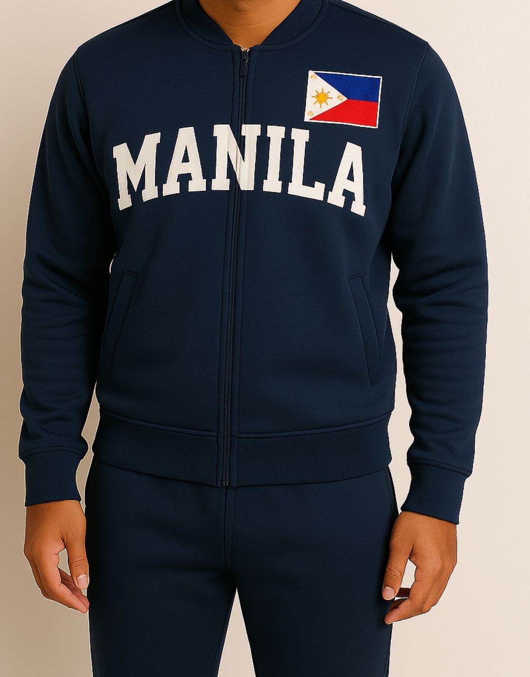MANILA VARSITY JACKET ZIPPER
