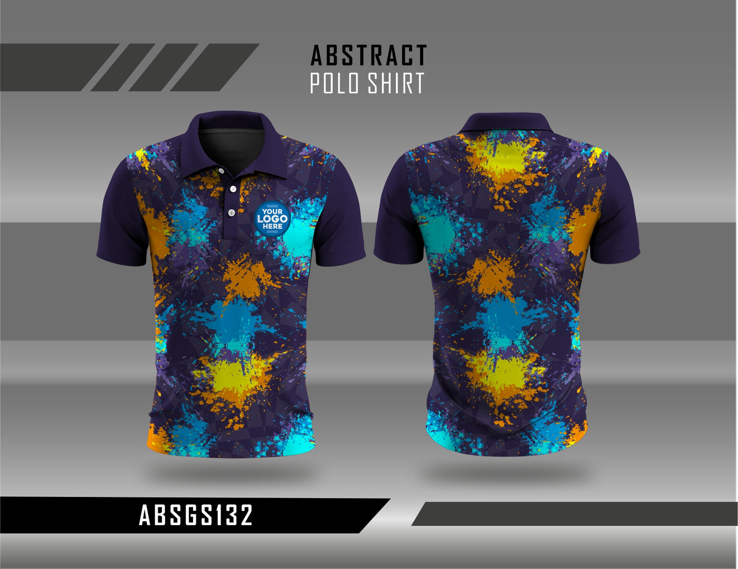 Abstract Polo Shirt
