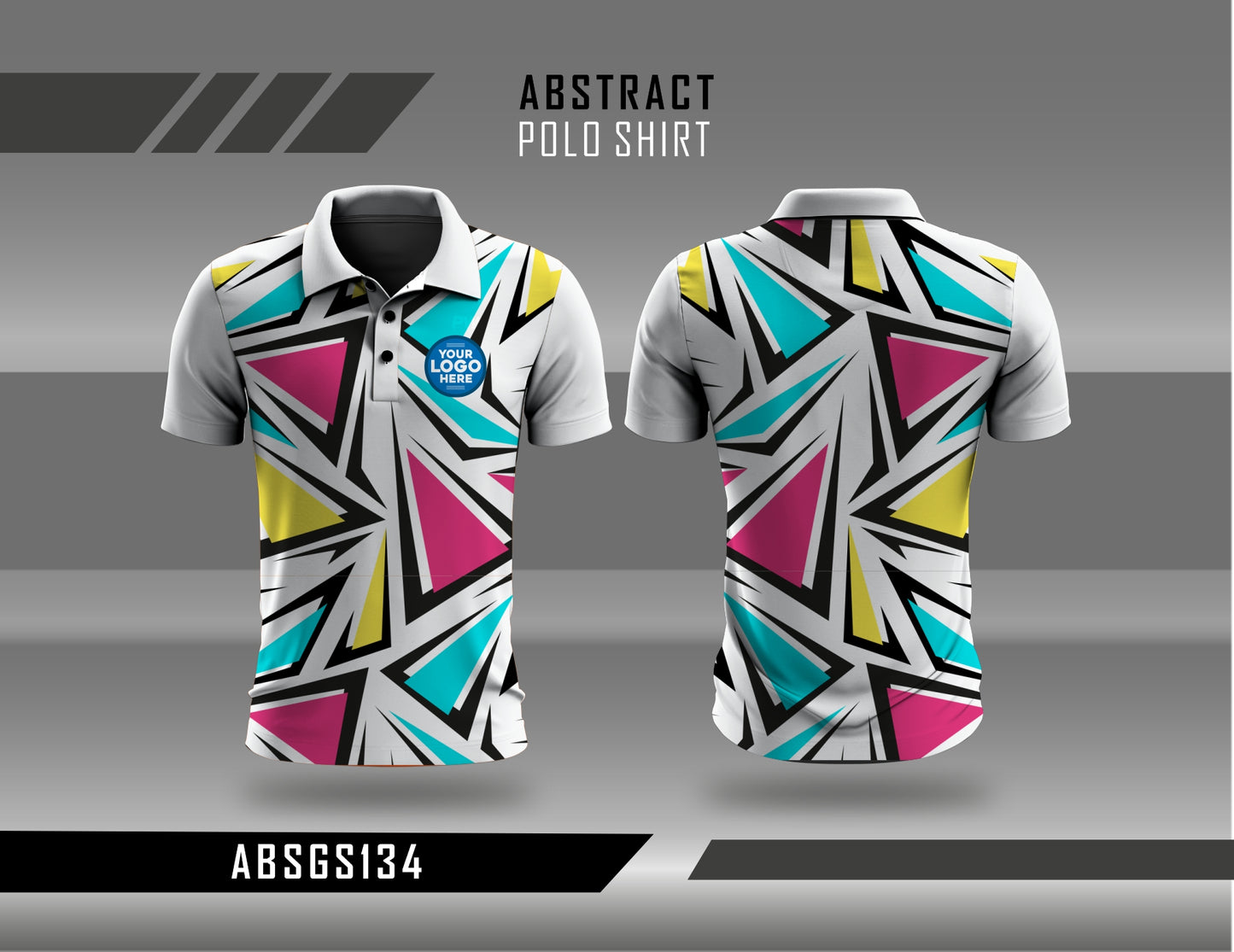 Abstract Polo Shirt