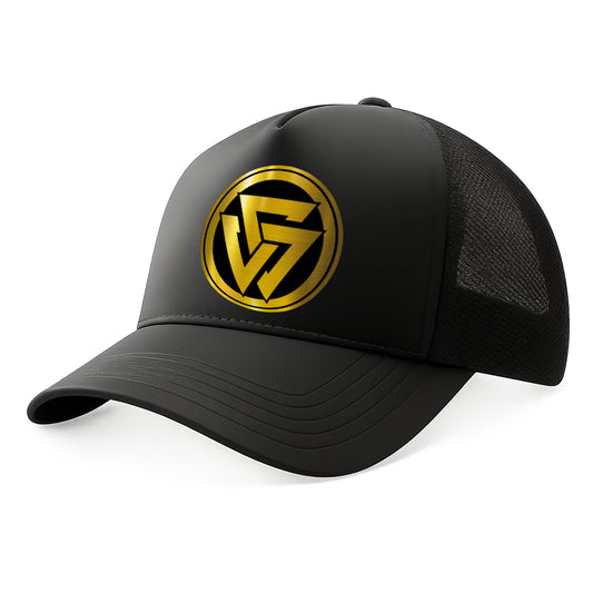 Tau Gamma Trucker Cap with Gold & Black Logo
