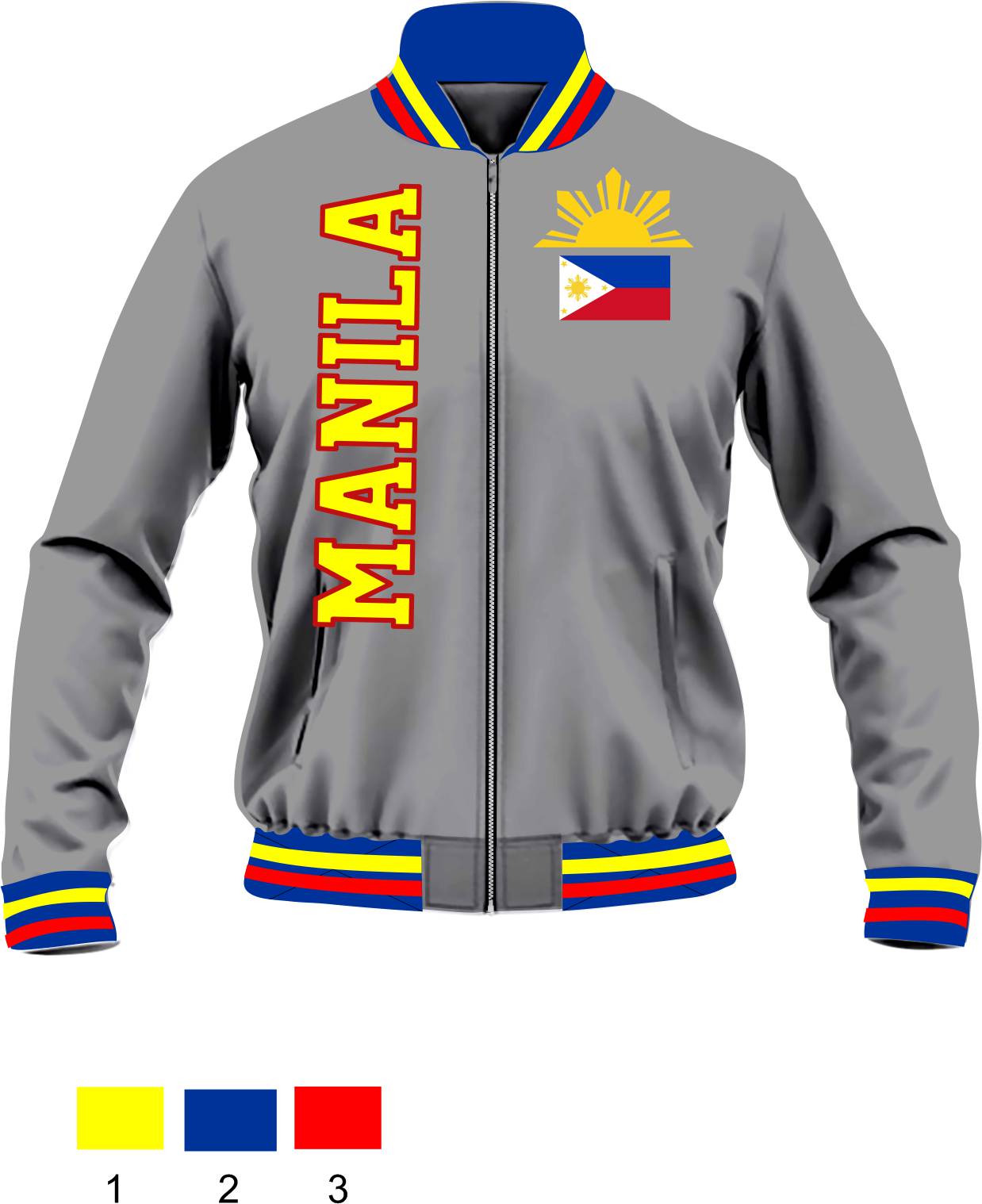 MANILA VARSITY JACKET ZIPPER